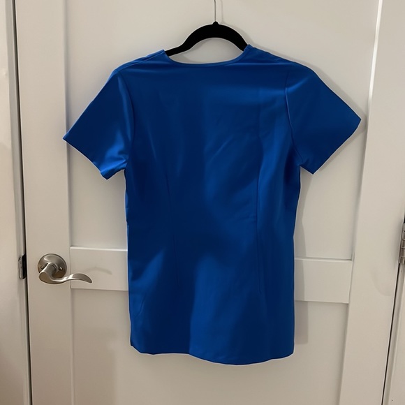 Royal blue mandala nursing scrub top - Picture 2 of 3